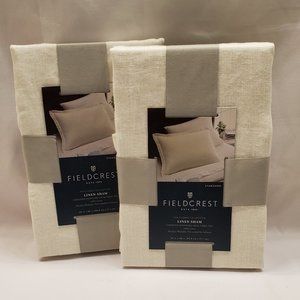 New 2x Linen Pillow Sham, Standard, Sour Cream